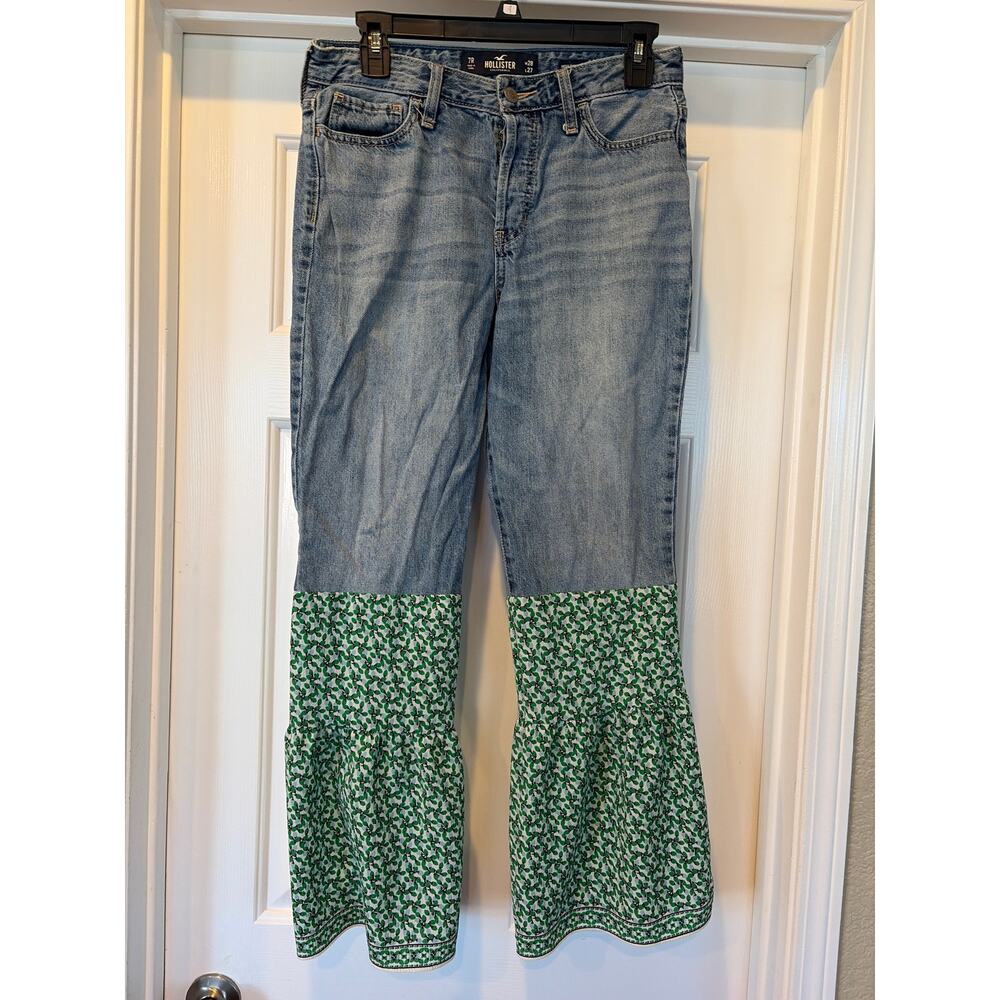 Upcycled Jeans Size 28 Size 7 Handcrafted Boho